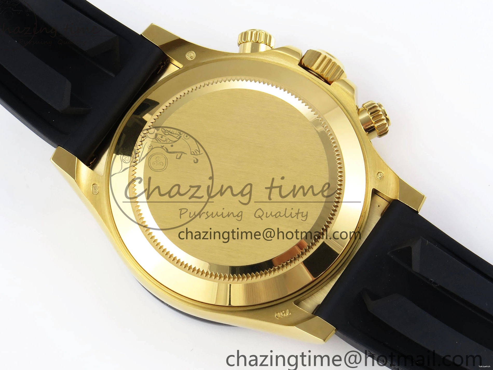 EDITION DAYTONA STRAP 116518 DIAL 1:1 YG BLACK RUBBER APSF ON SH4130 BEST OYSTERFLEX 0426